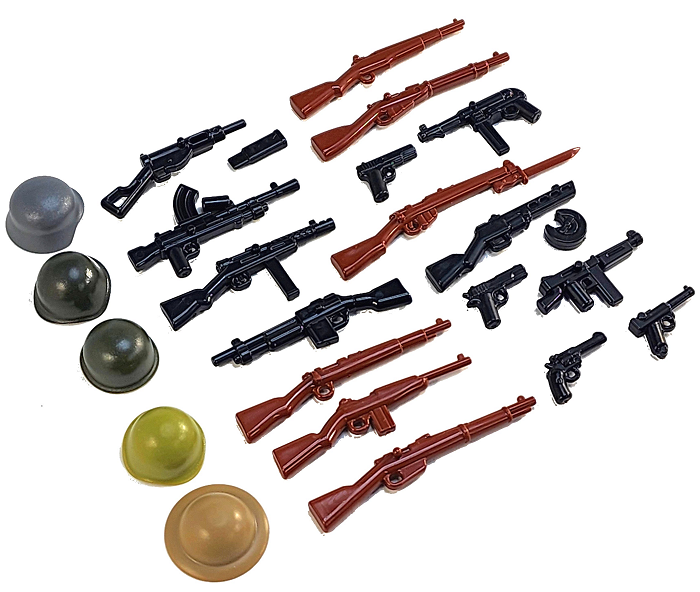 BrickArms® WWII Pack v4 LEGO Minifigure Weapons Pack – Bricks at War