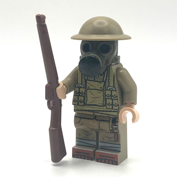 WW1 British Soldier With Gas Mask