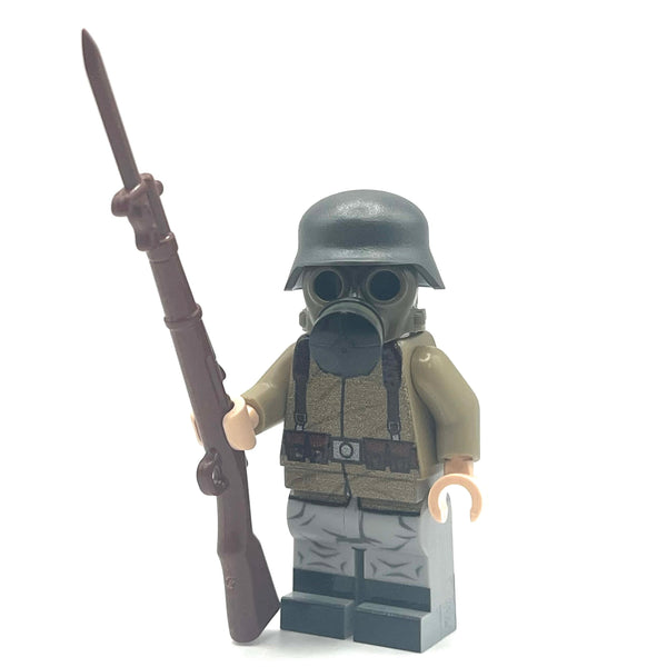 WW1 German Soldier With Gas Mask