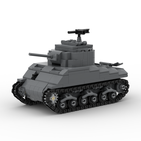 M4 Sherman Tank - WWII Allied Tank with US WWII Tank Driver Minifigure