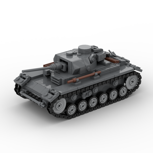 Panzer III - WWII German Tank with German Panzer Tank Driver Minifigure
