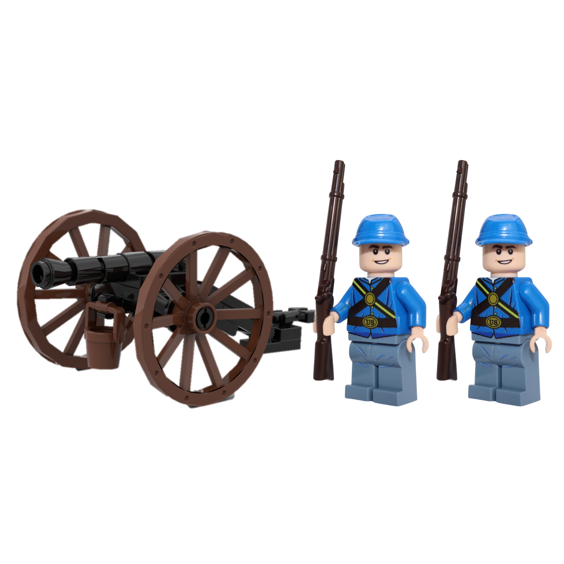 Union Army Civil War Battlepack with Cannon and 2x Union Soldier Minif –  Bricks at War, image size:1920x1920