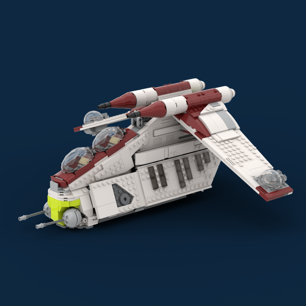 Custom Republic Gunship - with 4 Minifigures