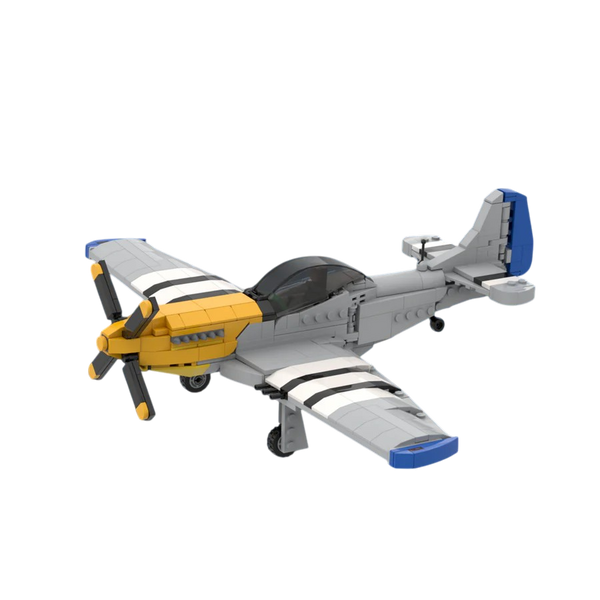 P-51 Mustang -  WWII US Fighter Aircraft with WWII US Pilot Minifigure