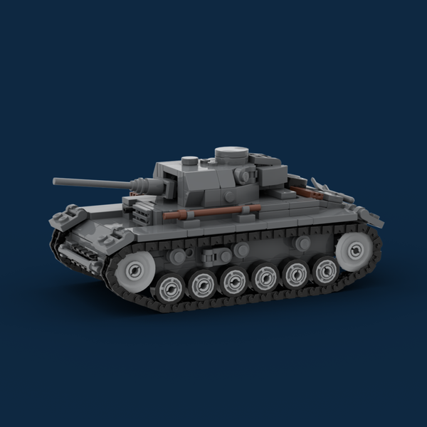Panzer III - WWII German Tank with German Panzer Tank Driver Minifigure