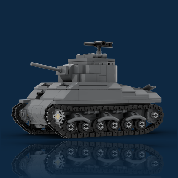 M4 Sherman Tank - WWII Allied Tank with US WWII Tank Driver Minifigure