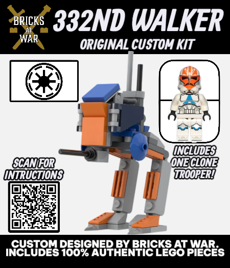 332nd Legion AT-RT Walker with Official LEGO 332nd Legion Clone Trooper